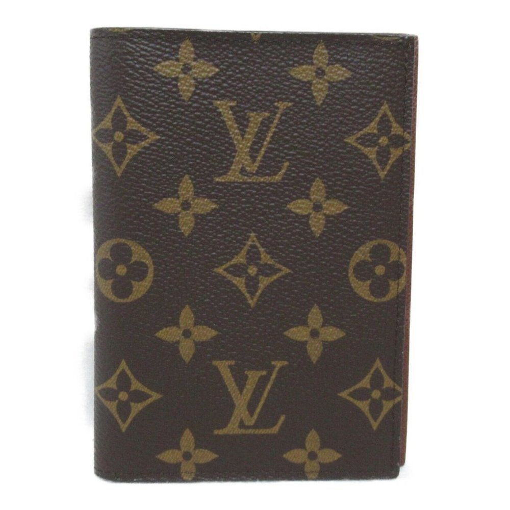 LOUIS VUITTON Passport Cover Travel Case Card Holder Monogram Canvas Used - Picture 1 of 8